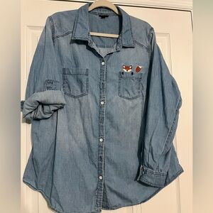 Chambray Fox Button Down